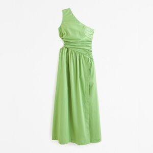 NWOT Abercrombie & Fitch One-Shoulder Cutout Maxi Dress in Green